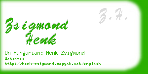 zsigmond henk business card